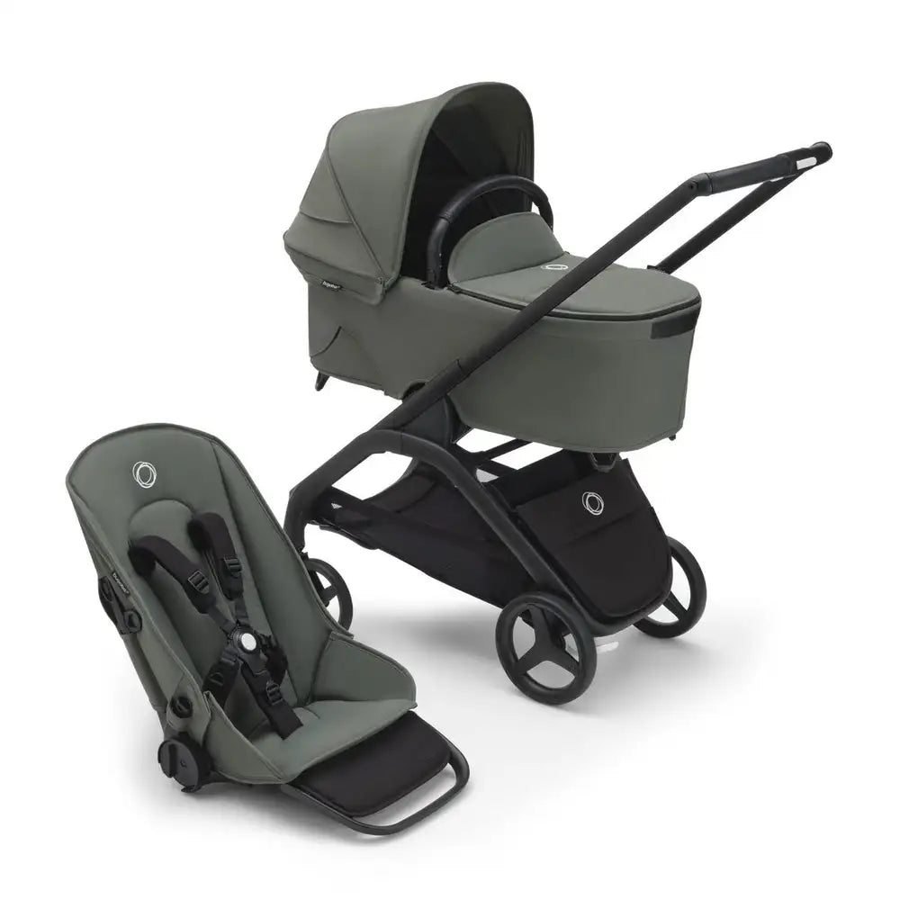 Bugaboo Dragonfly seat and bassinet complete BLACK FOREST GREEN FORE Everything But The Baby