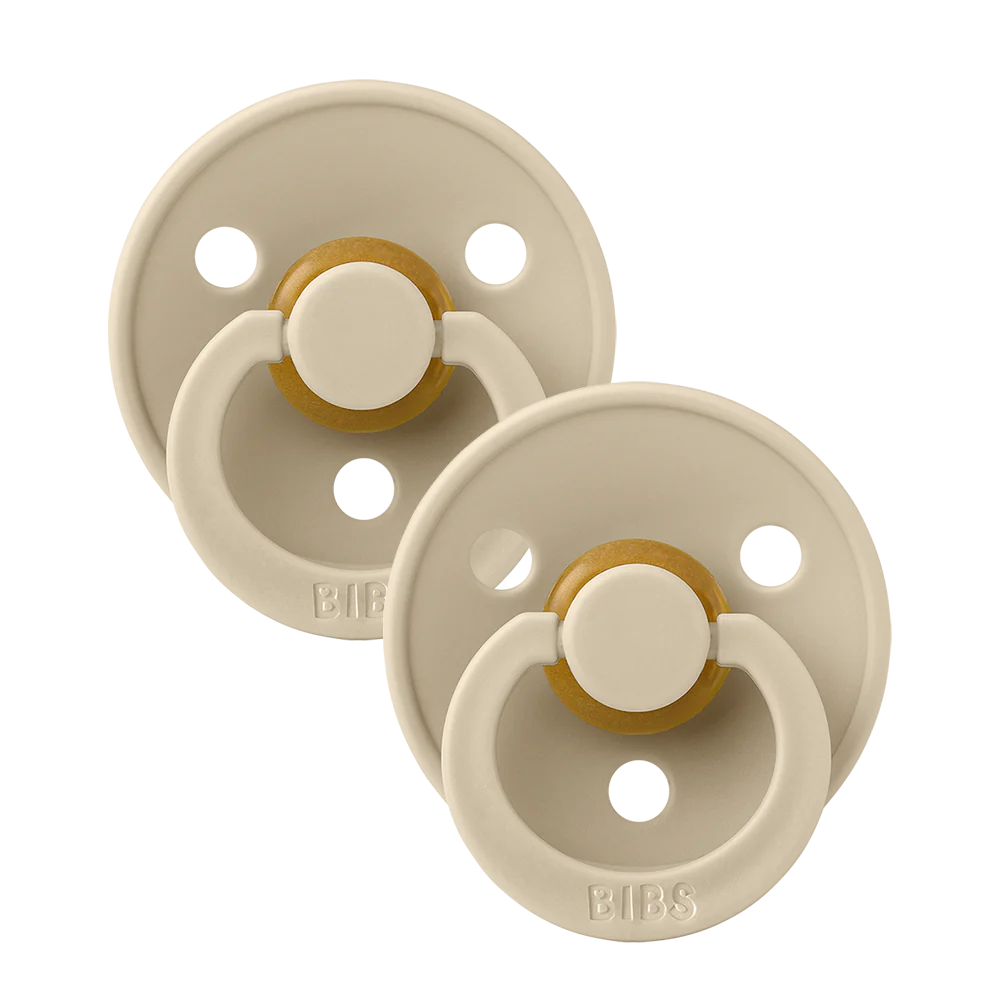 BIBS Colour 2 Pack Pacifiers - Round Nipple - Size 2