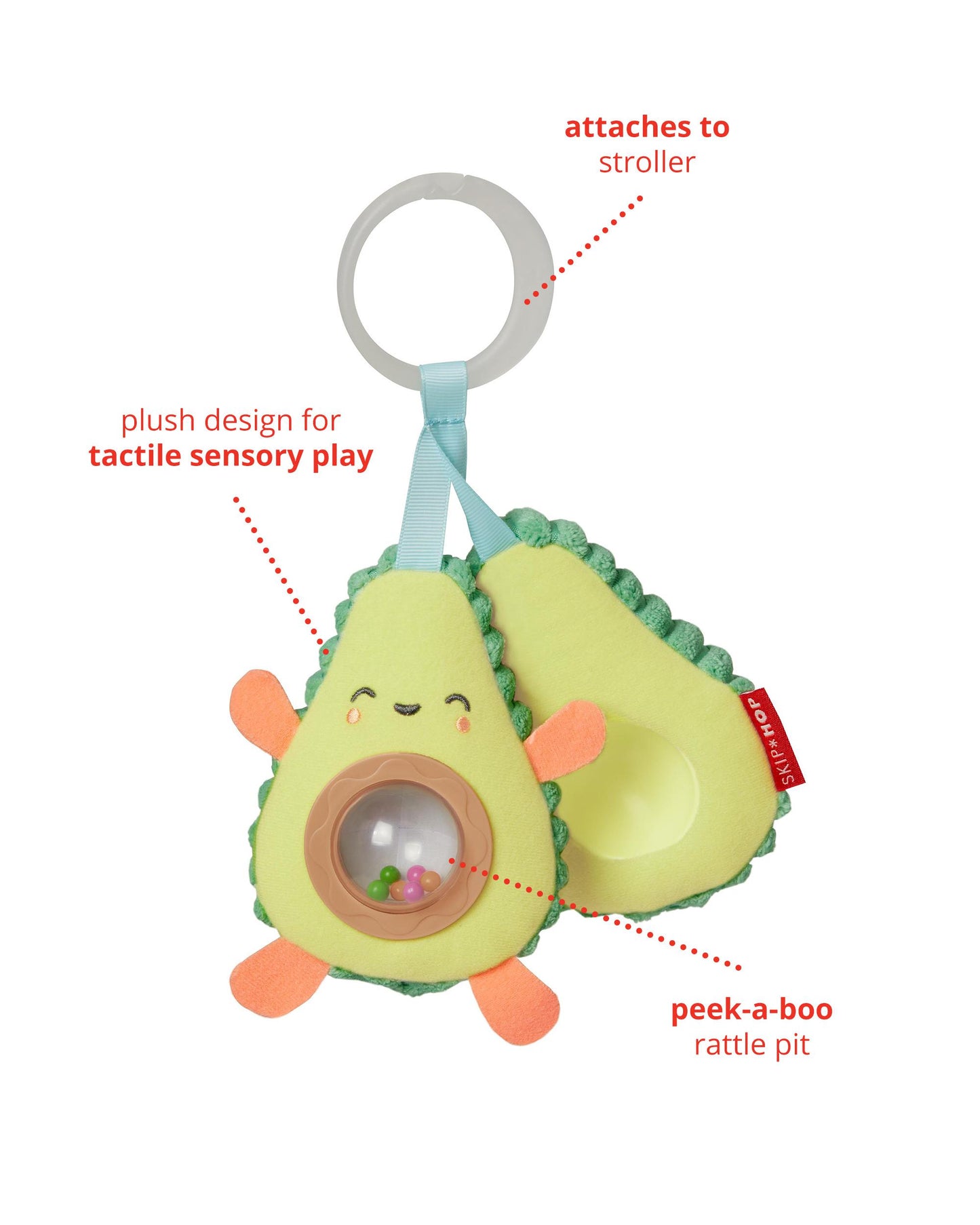 Farmstand Avocado Baby Stroller Toy