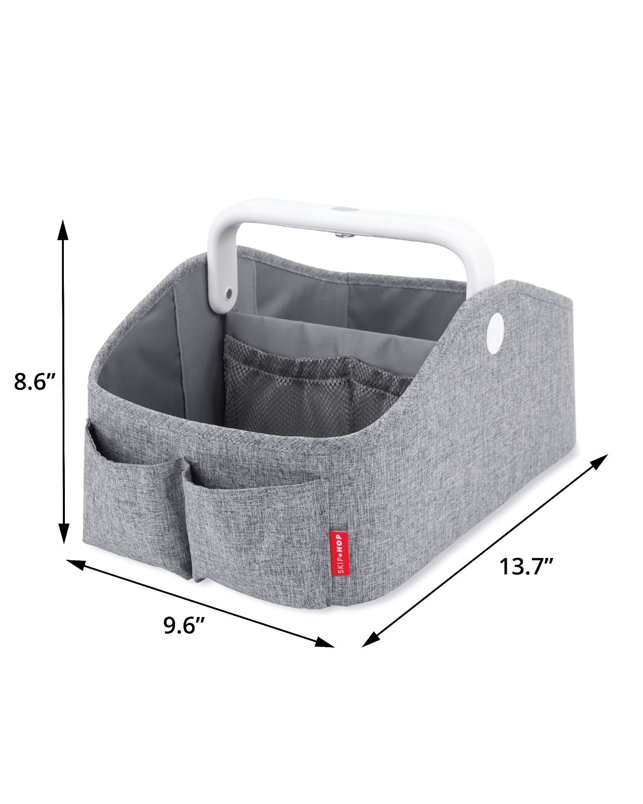 Nursery Style Light-Up Diaper Caddy - Heather Grey