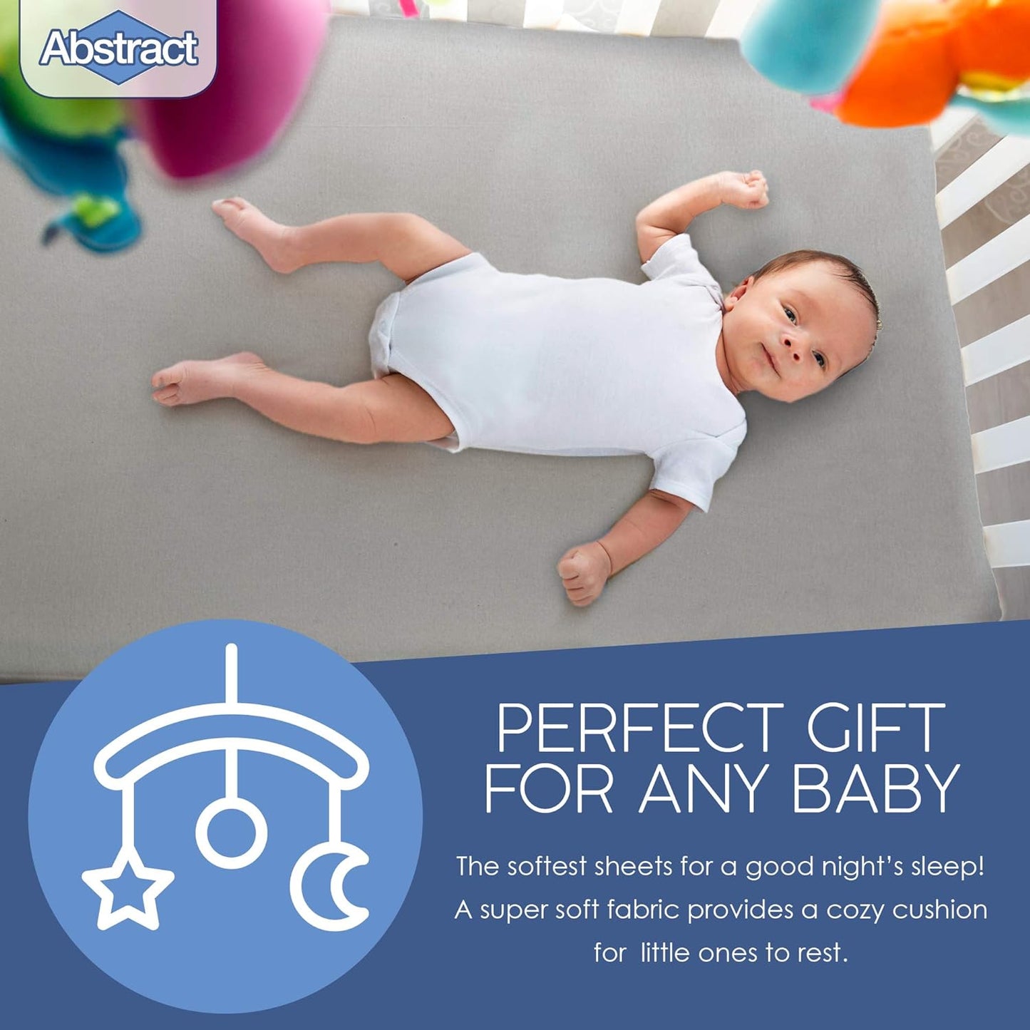 Abstract Portable & Mini Crib Sheet (100% Cotton Knit)