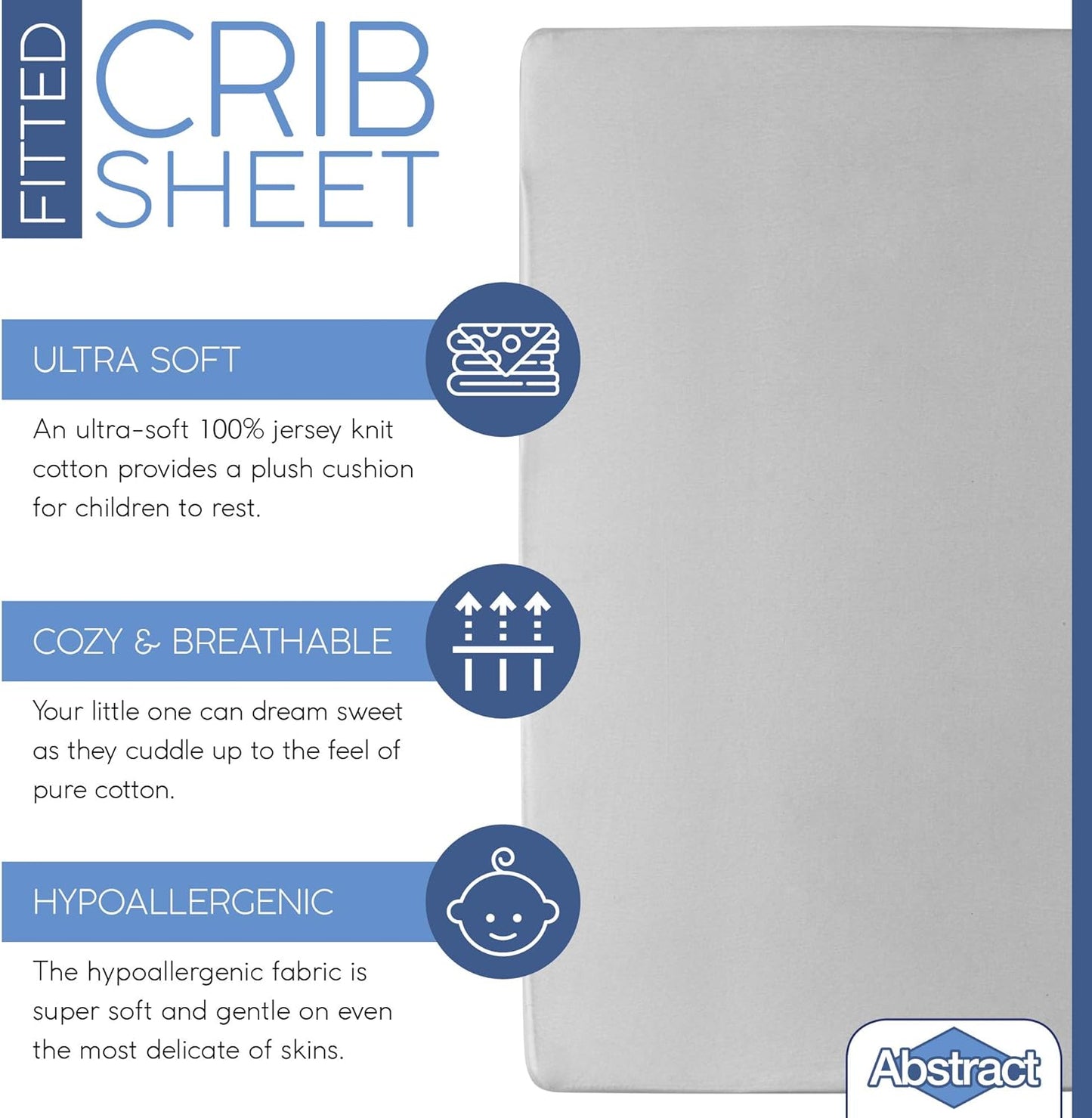 Abstract Portable & Mini Crib Sheet (100% Cotton Knit)