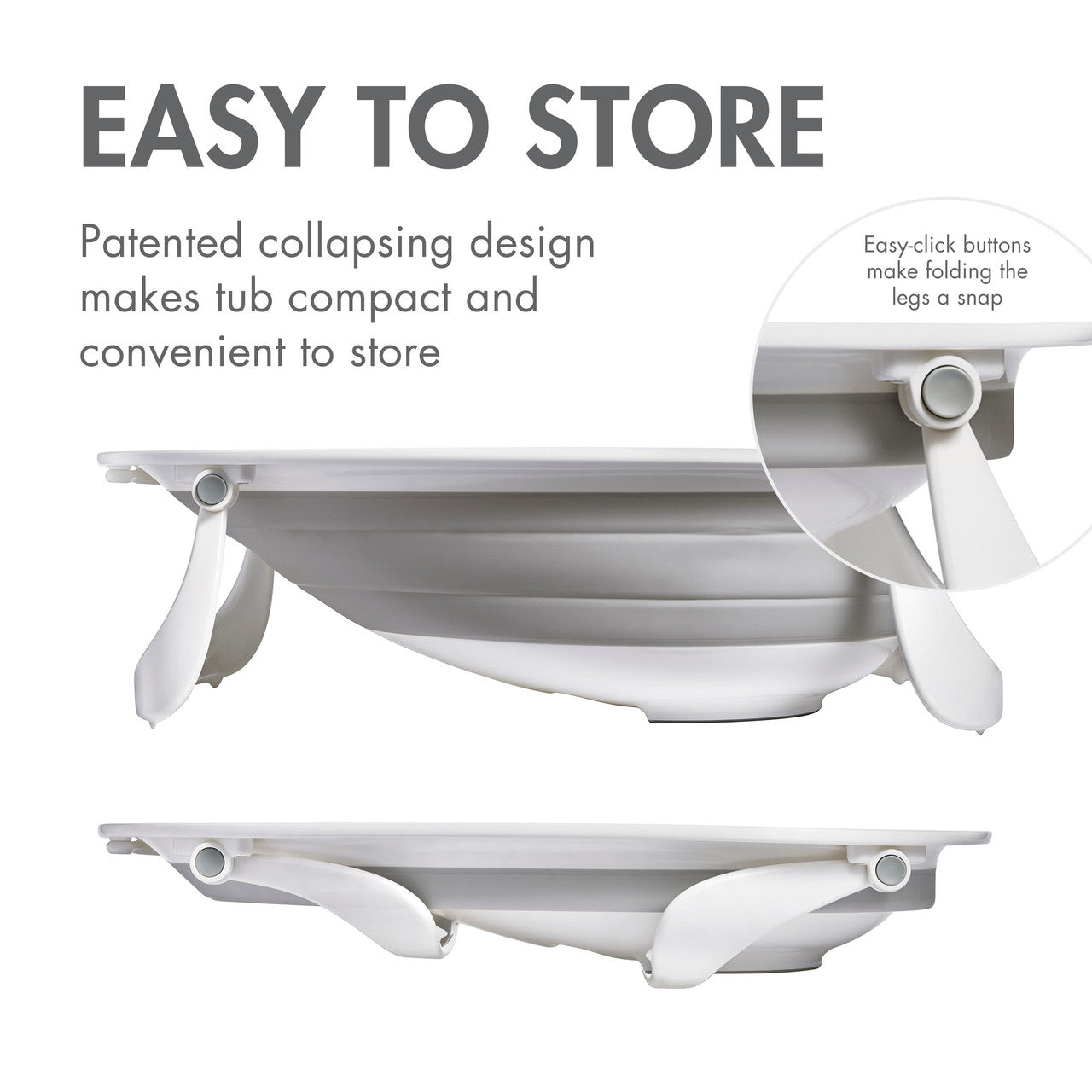 boon NAKED 2-Position Collapsible Bathtub