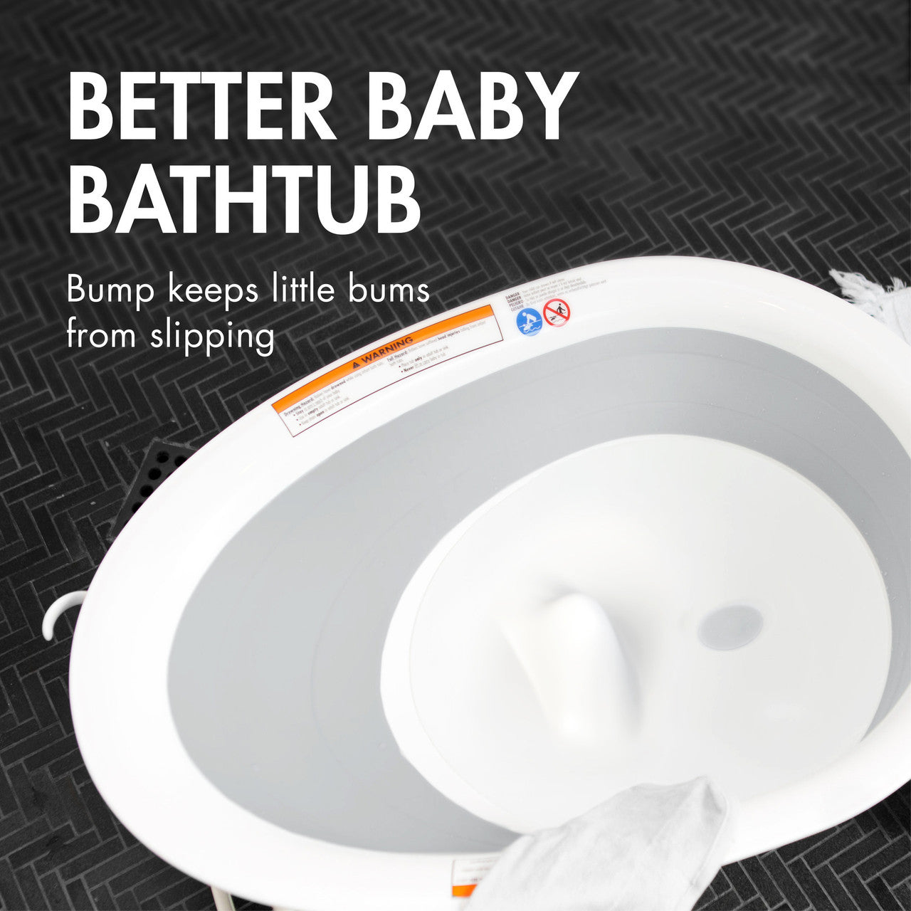 boon NAKED 2-Position Collapsible Bathtub
