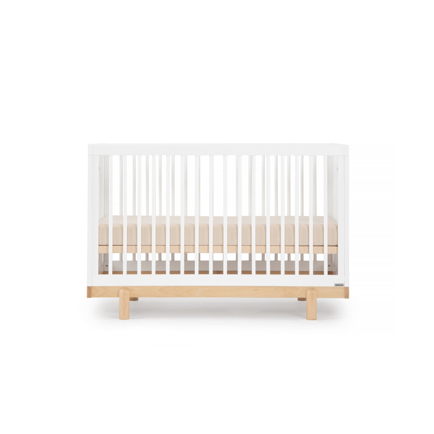 Bliss 4-in-1 convertible crib, white/natural