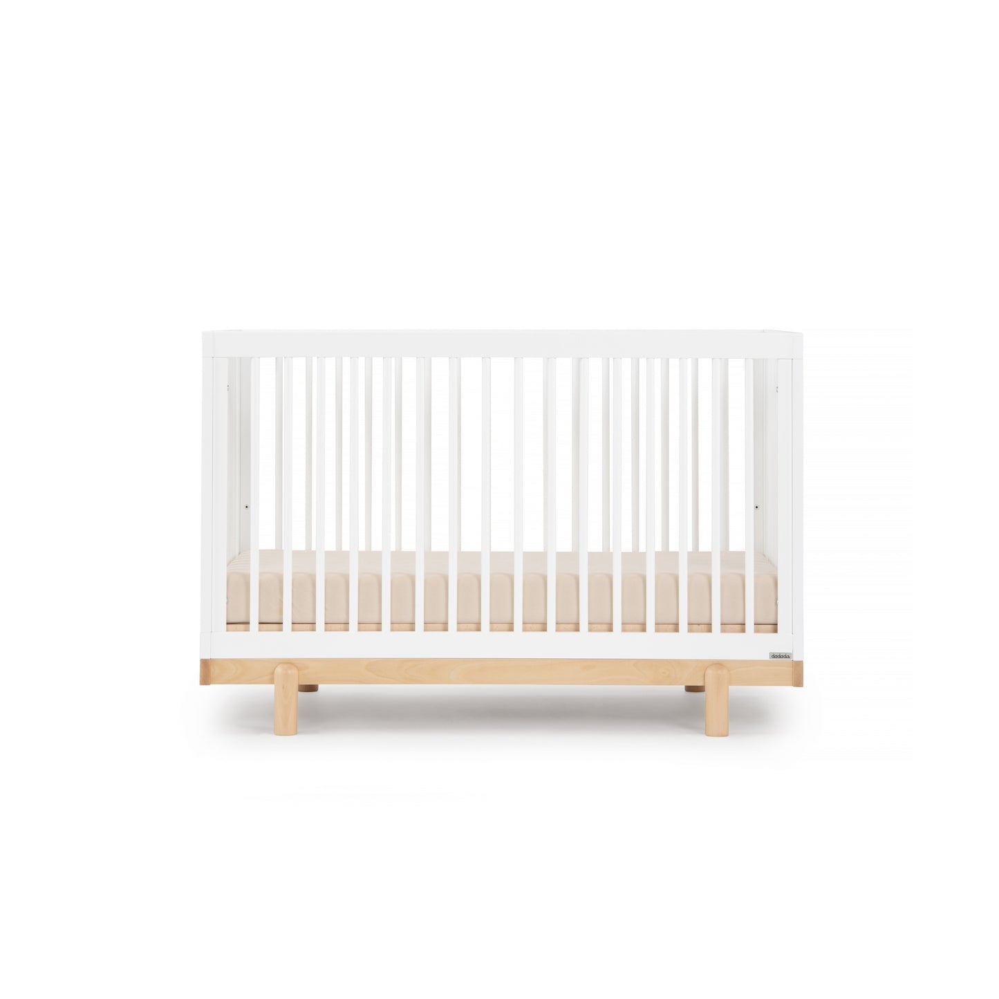 Bliss 4-in-1 convertible crib, white/natural