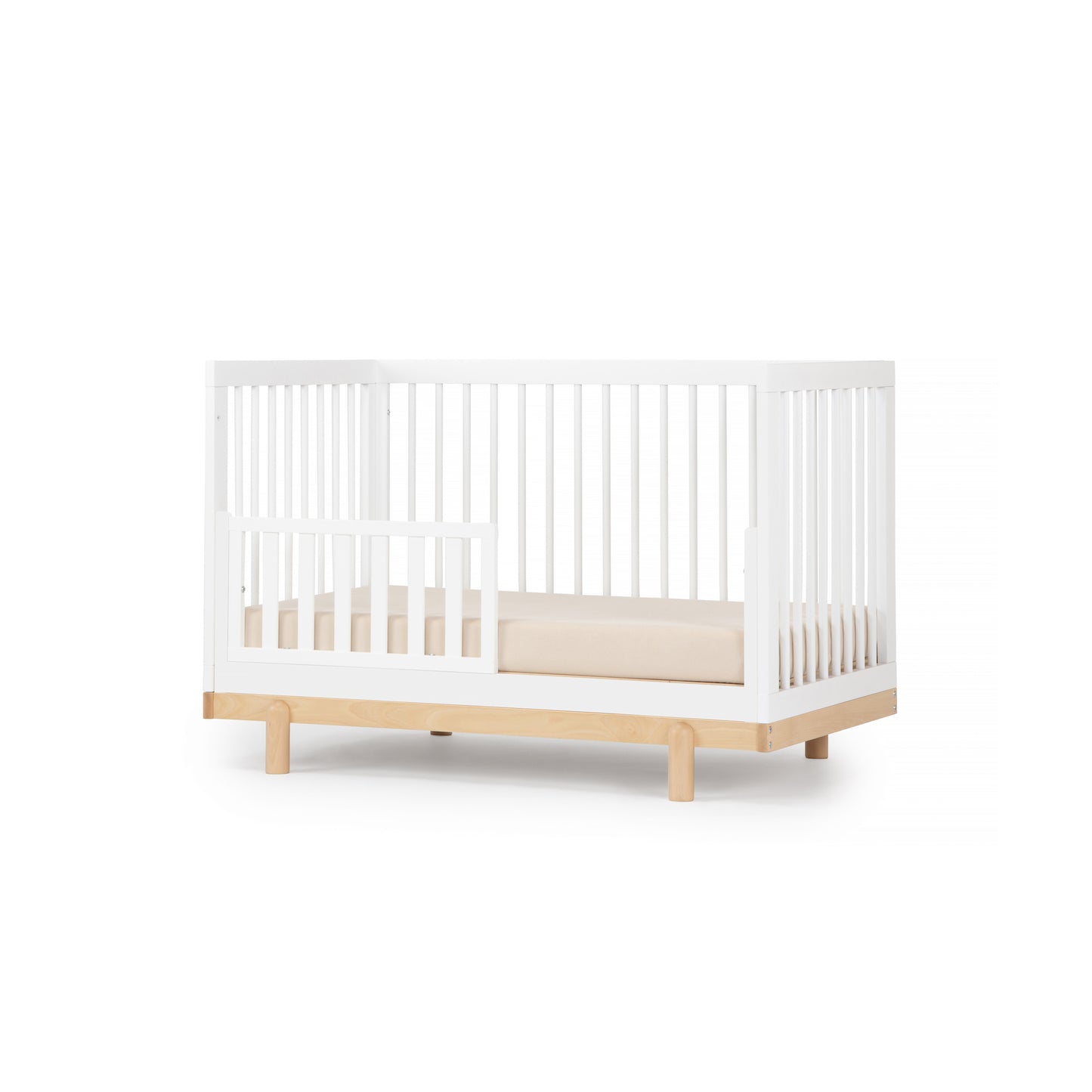 Bliss 4-in-1 convertible crib, white/natural