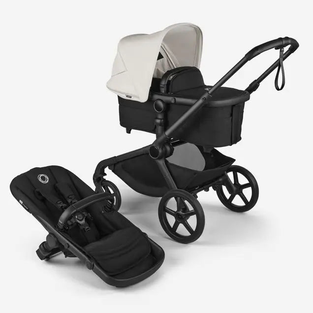 Bugaboo Kangaroo Single to Double Complete Stroller - BLACK/MIDNIGHT BLACK/MISTY WHITE
