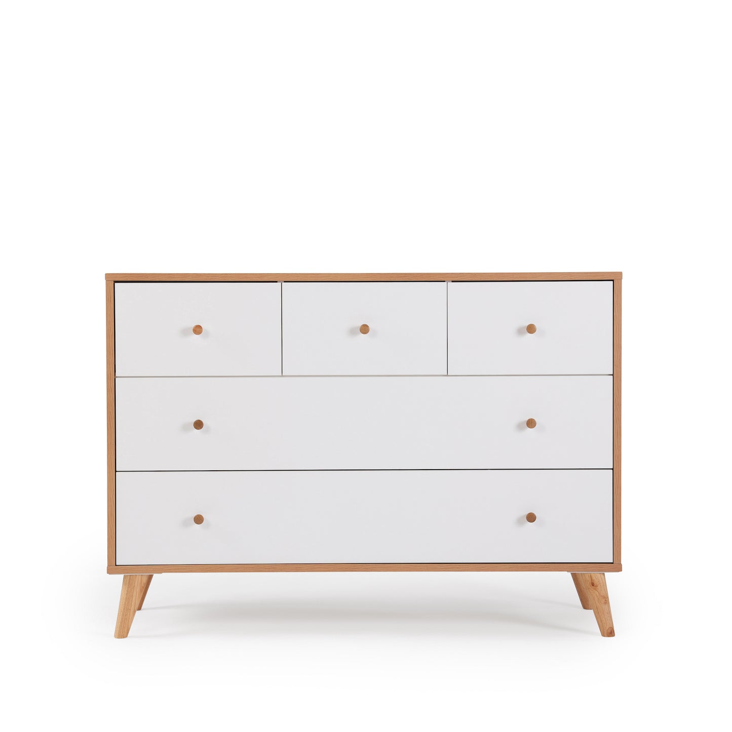 Austin 3-drawer dresser - white/ red oak