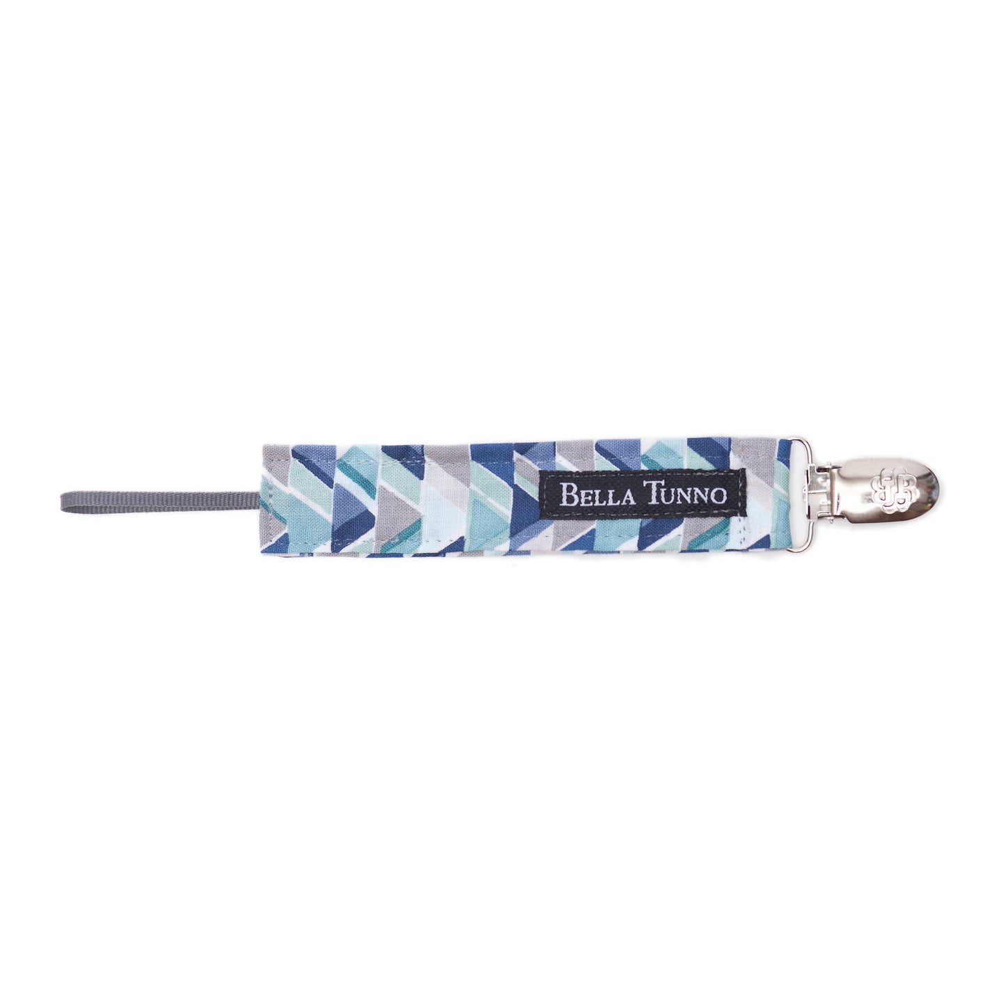 Fabric Pacifier Clip - Blue Angles