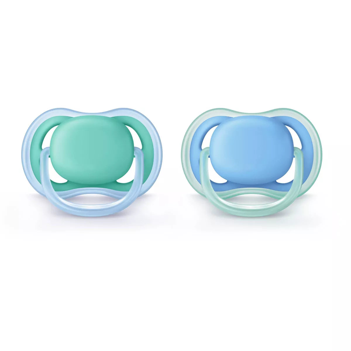 Philips Avent 2pk Ultra Air Pacifier 6-18 Months - Blue/Green