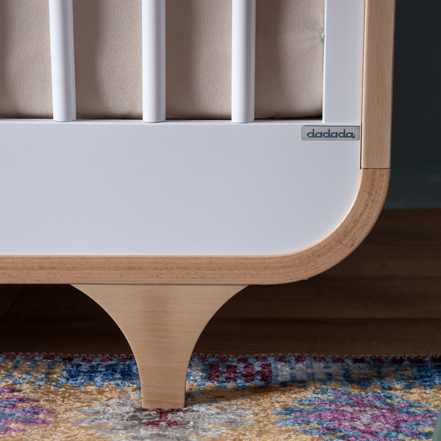 Jolly 3-in-1 convertible crib - white/natural