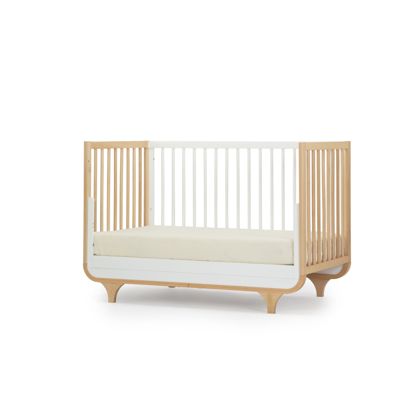 Jolly 3-in-1 convertible crib - white/natural