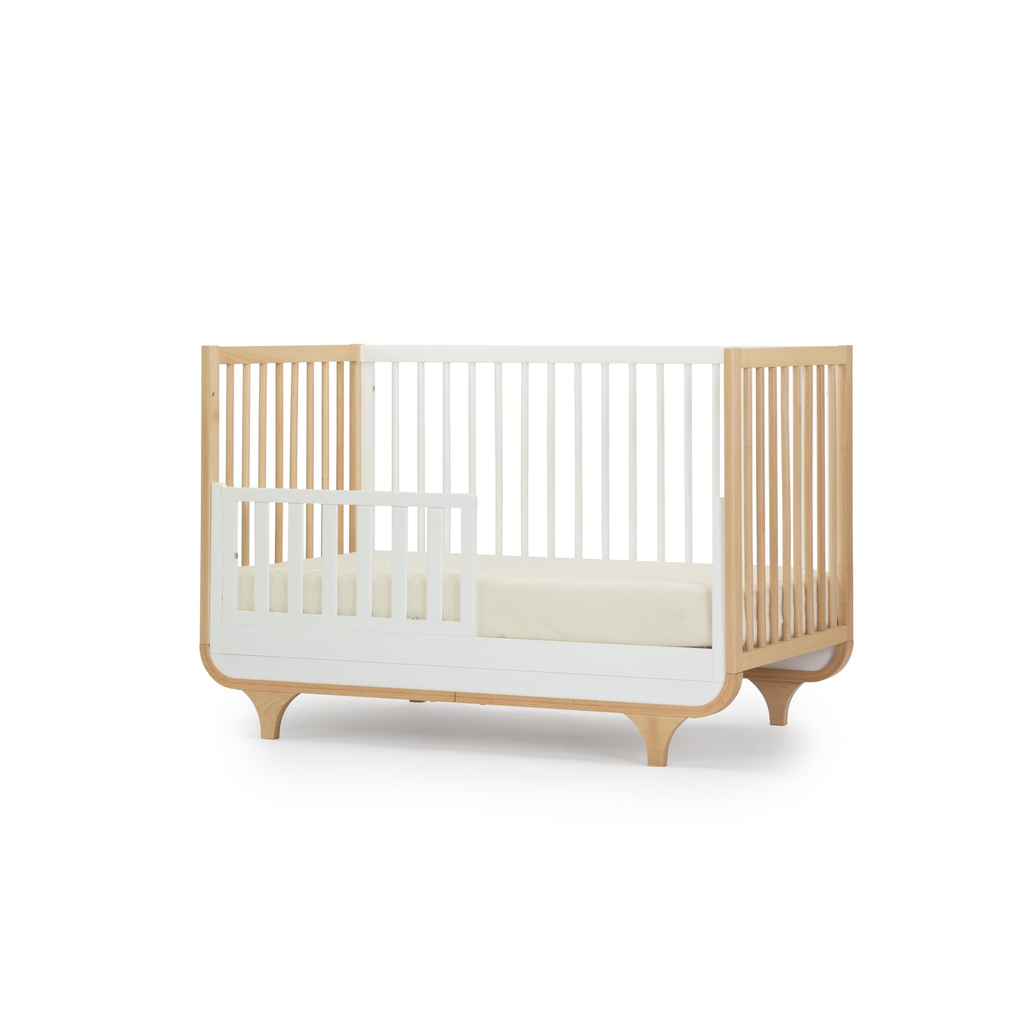 Jolly 3-in-1 convertible crib - white/natural