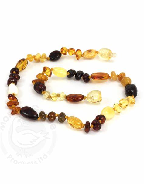 Momma Goose Genuine Baltic Amber Necklace - Multi Color (Medium)