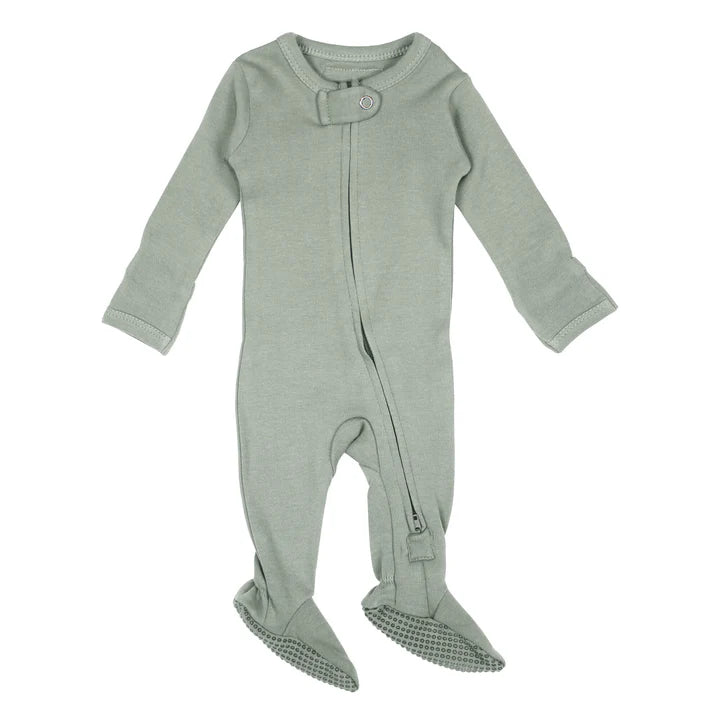 Organic 2-Way Zipper Footie (0-3m)