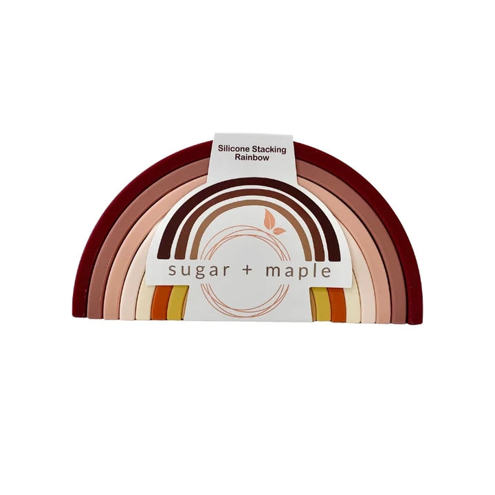Sugar + Maple Rainbow Stacker 9pc Silicone