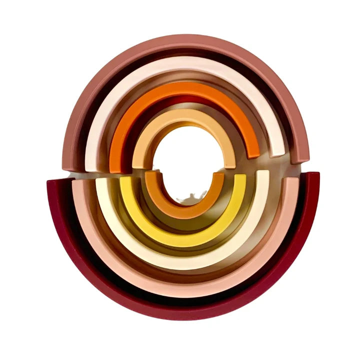 Sugar + Maple Rainbow Stacker 9pc Silicone