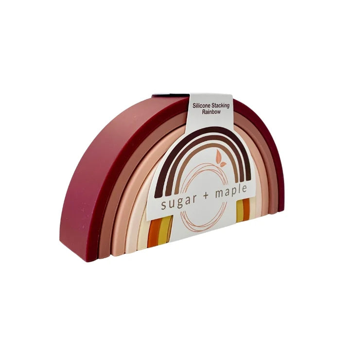 Sugar + Maple Rainbow Stacker 9pc Silicone