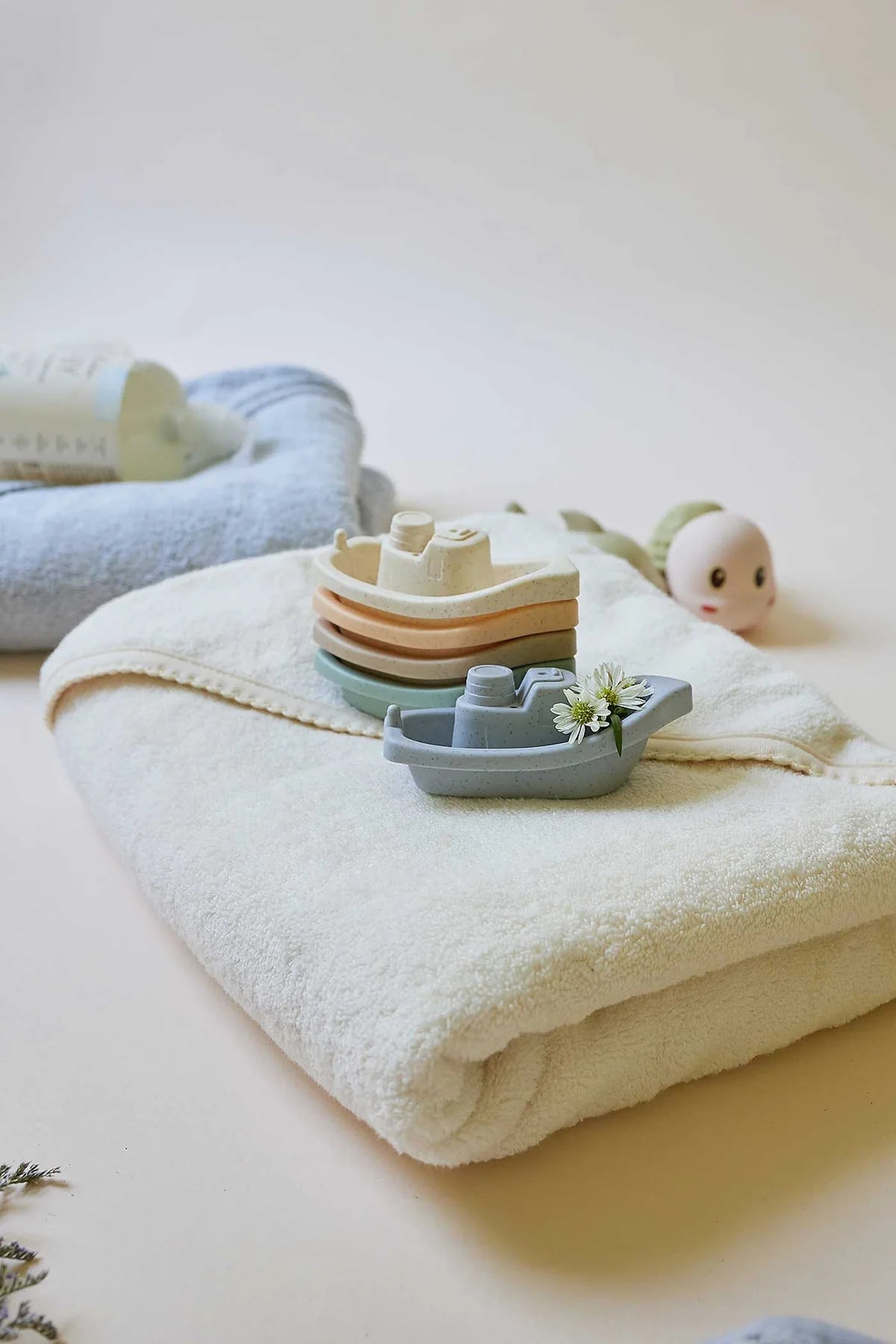 Ely's & Co 3 Pack Washcloth Set - Cream