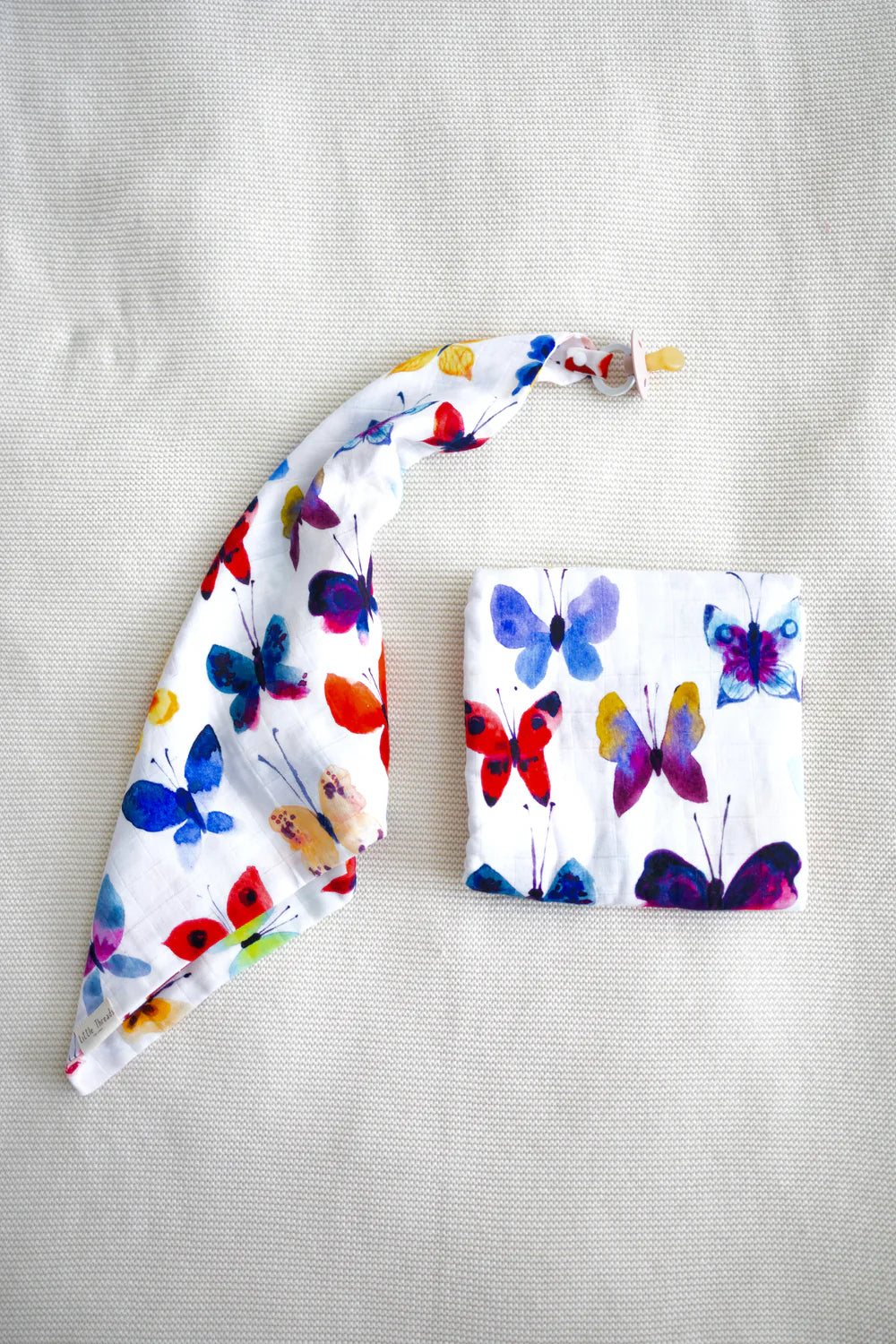 Bundle Vivid Butterfly Muslin Blanket and Lovey