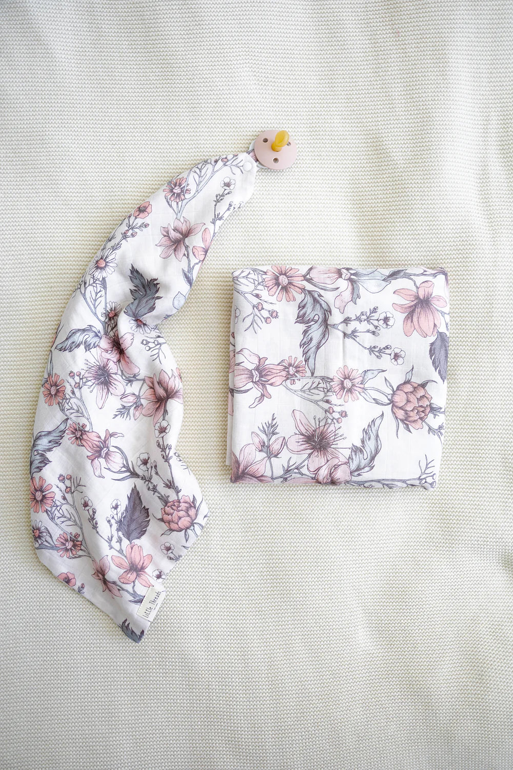 Bundle Dreamy Floral Muslin Blanket and Lovey