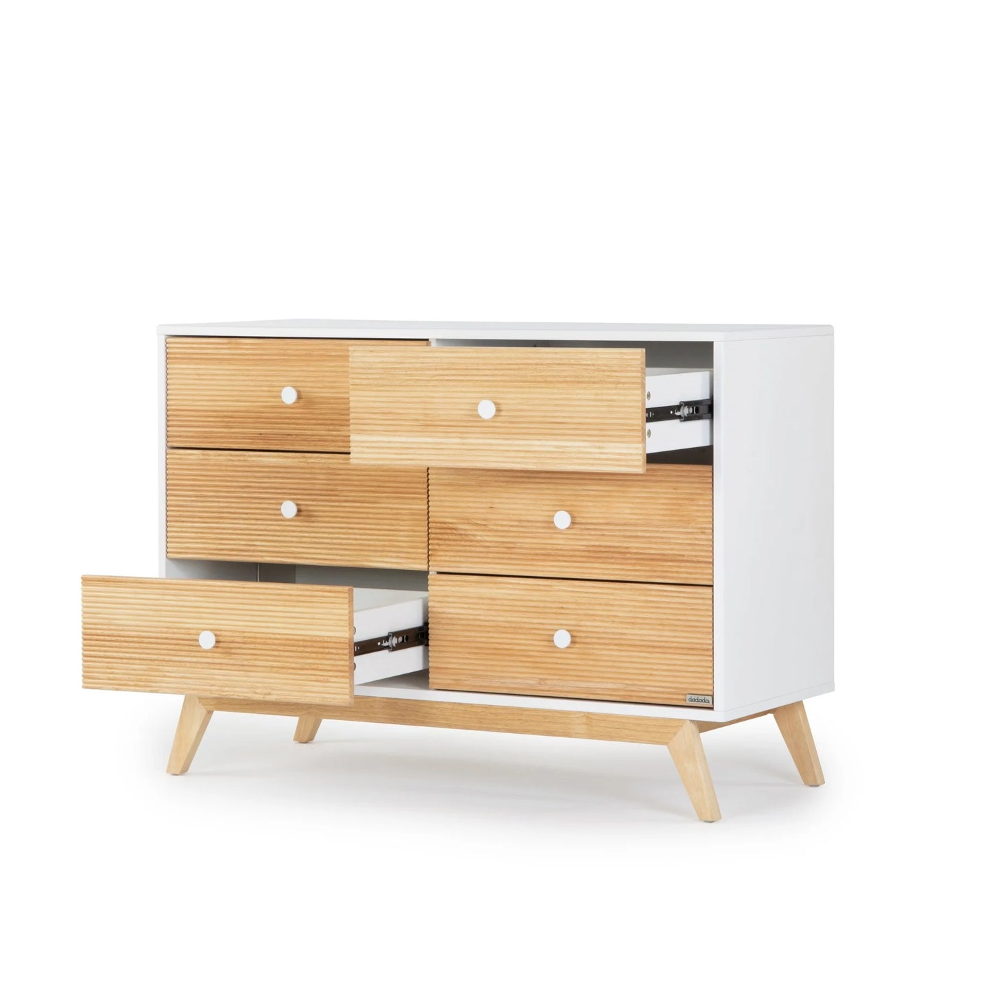 Merry 6-drawer dresser, white/natural