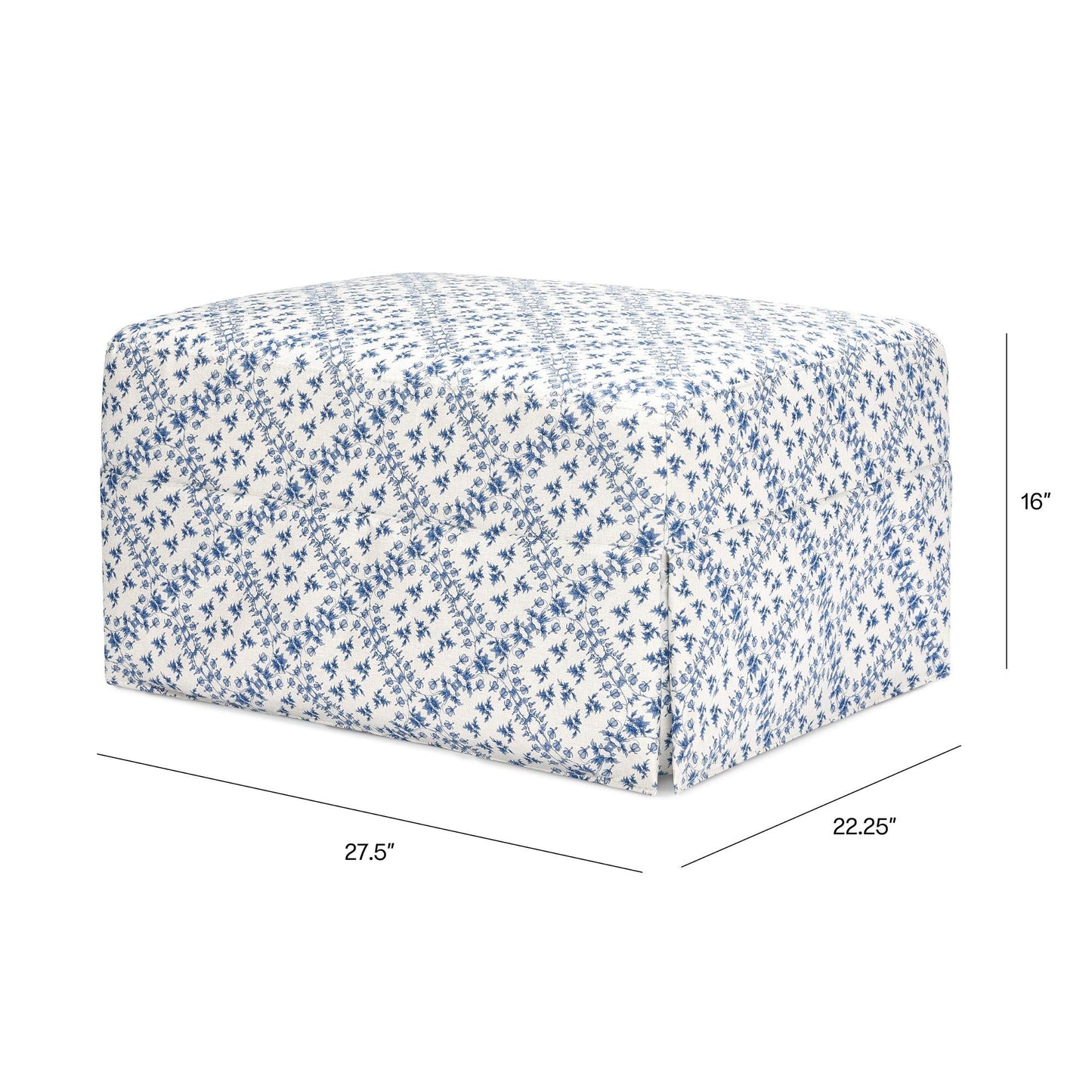 Sarah Flint x Namesake Crawford Gliding Ottoman in Eco-Performance Fabric | Water Repellent & Stain Resistant