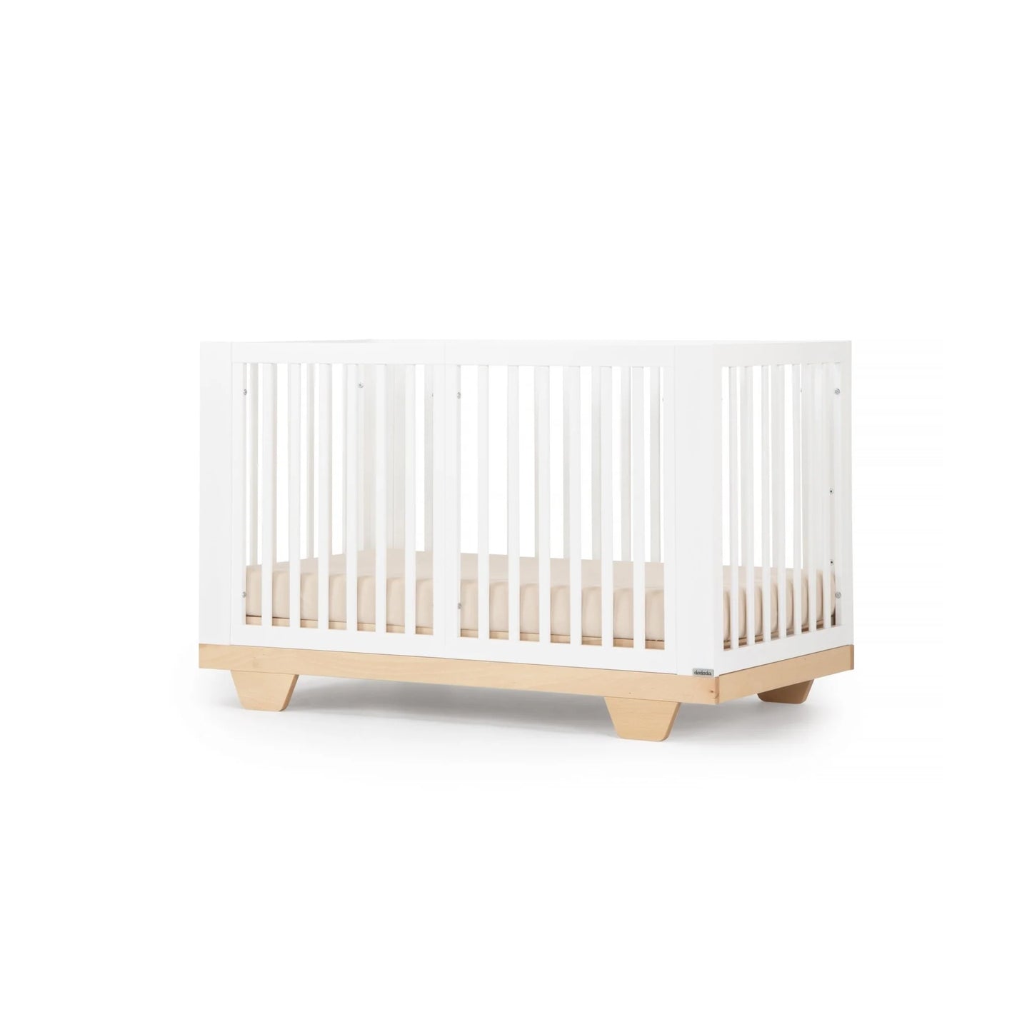 Spirit 8-in-1 Convertible Crib - White\Natural