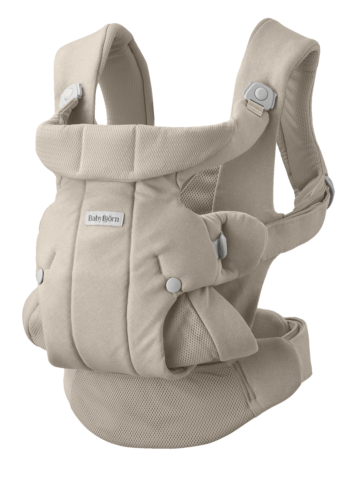 BabyBjörn Baby Carrier Hold in Sand gray Brushed Woven
