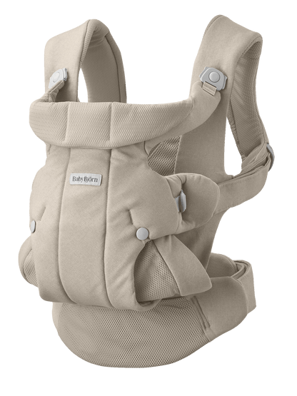 BabyBjörn Baby Carrier Hold in Sand gray Brushed Woven