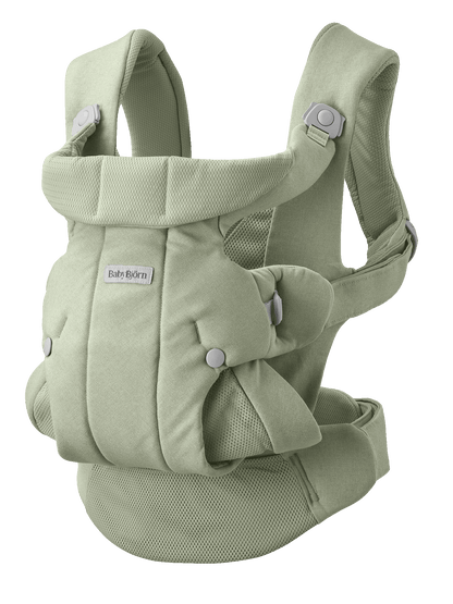 BabyBjörn Baby Carrier Hold in Light green Brushed Woven