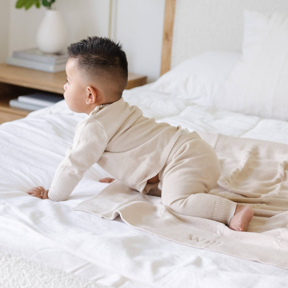Heirloom Cotton Knit Sets - Tan