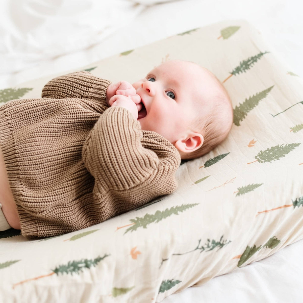 Cotton Muslin Changing Covers - Pine