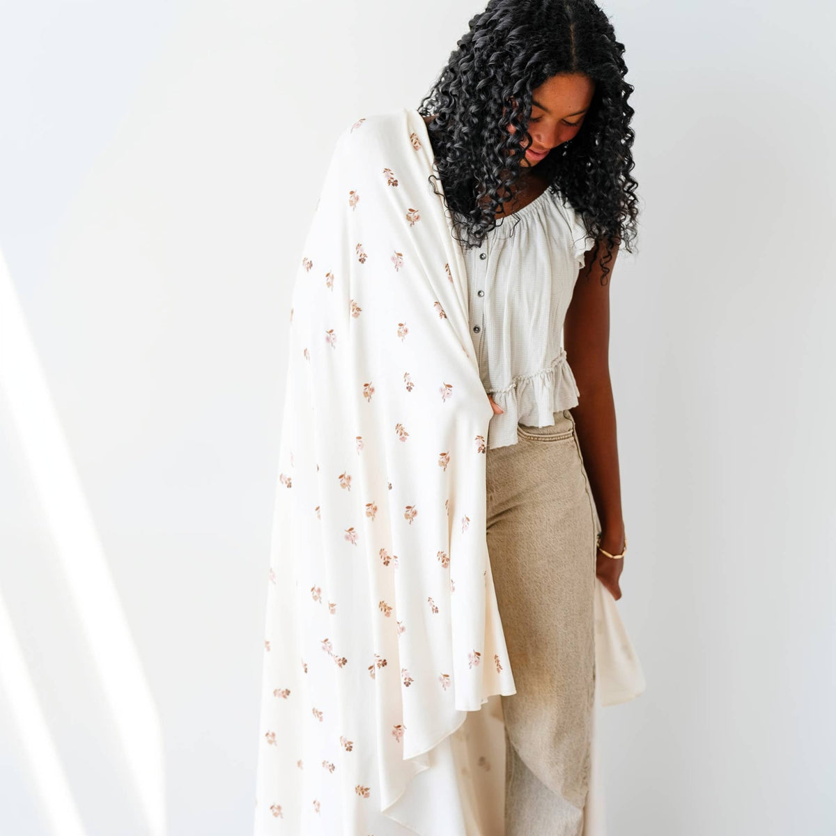 Minky Stretch Luxe XL Swaddle - Meadow