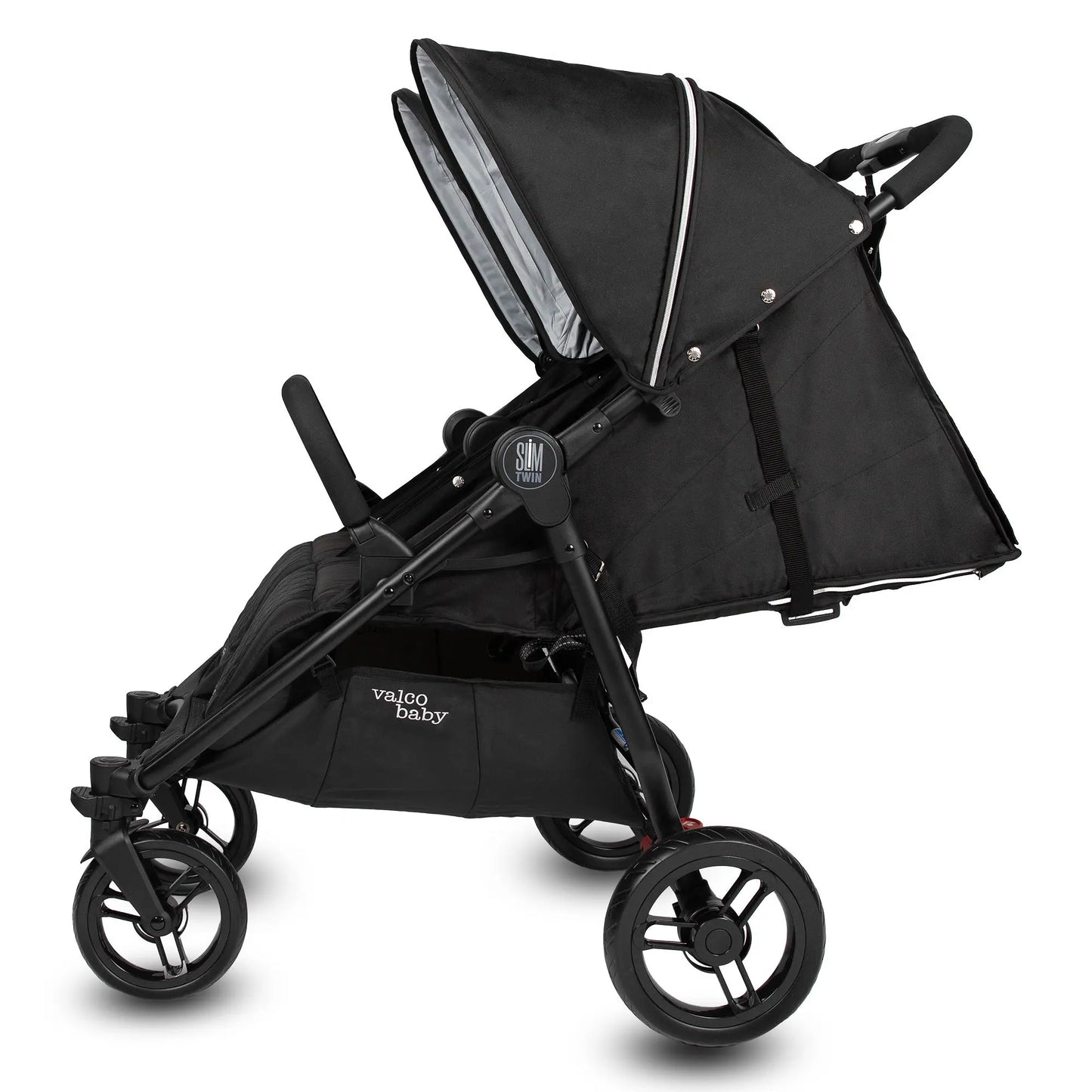 Valco Baby Slim Twin Double Stroller - Licorice Black