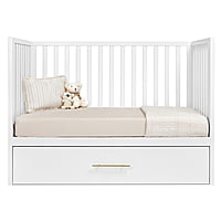 Crib with Trundle bed White 4-in-1