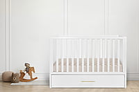 Crib with Trundle bed White 4-in-1