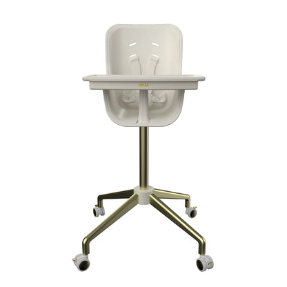Melo Revel+ High Chair - White/Brushed Brass
