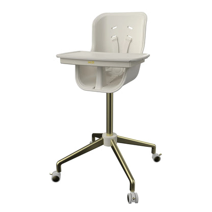Melo Revel+ High Chair - White/Brushed Brass
