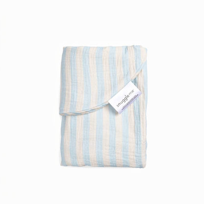 Lounger Muslin Cover - Blue Stripe