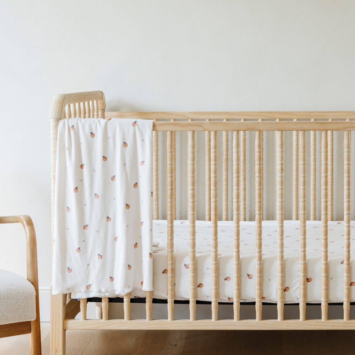Minky Stretch Luxe Crib Sheet - Apple