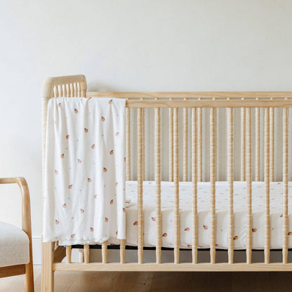 Minky Stretch Luxe Crib Sheet - Apple