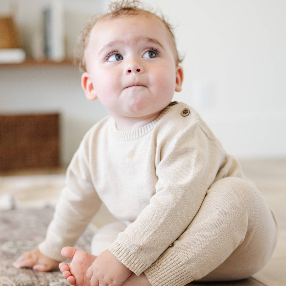 Heirloom Cotton Knit Sets - Tan
