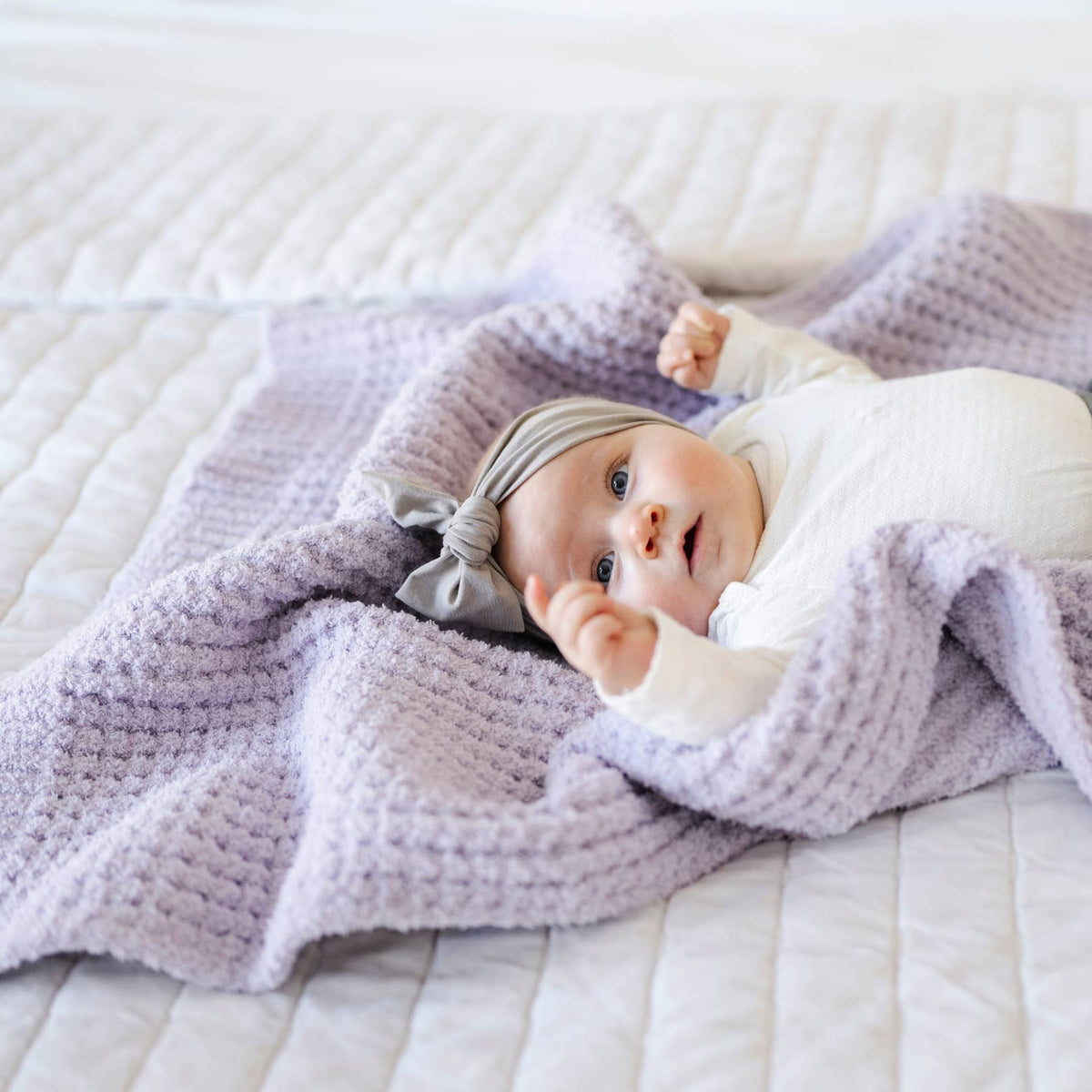 Waffle Knit Receiving - Wisteria