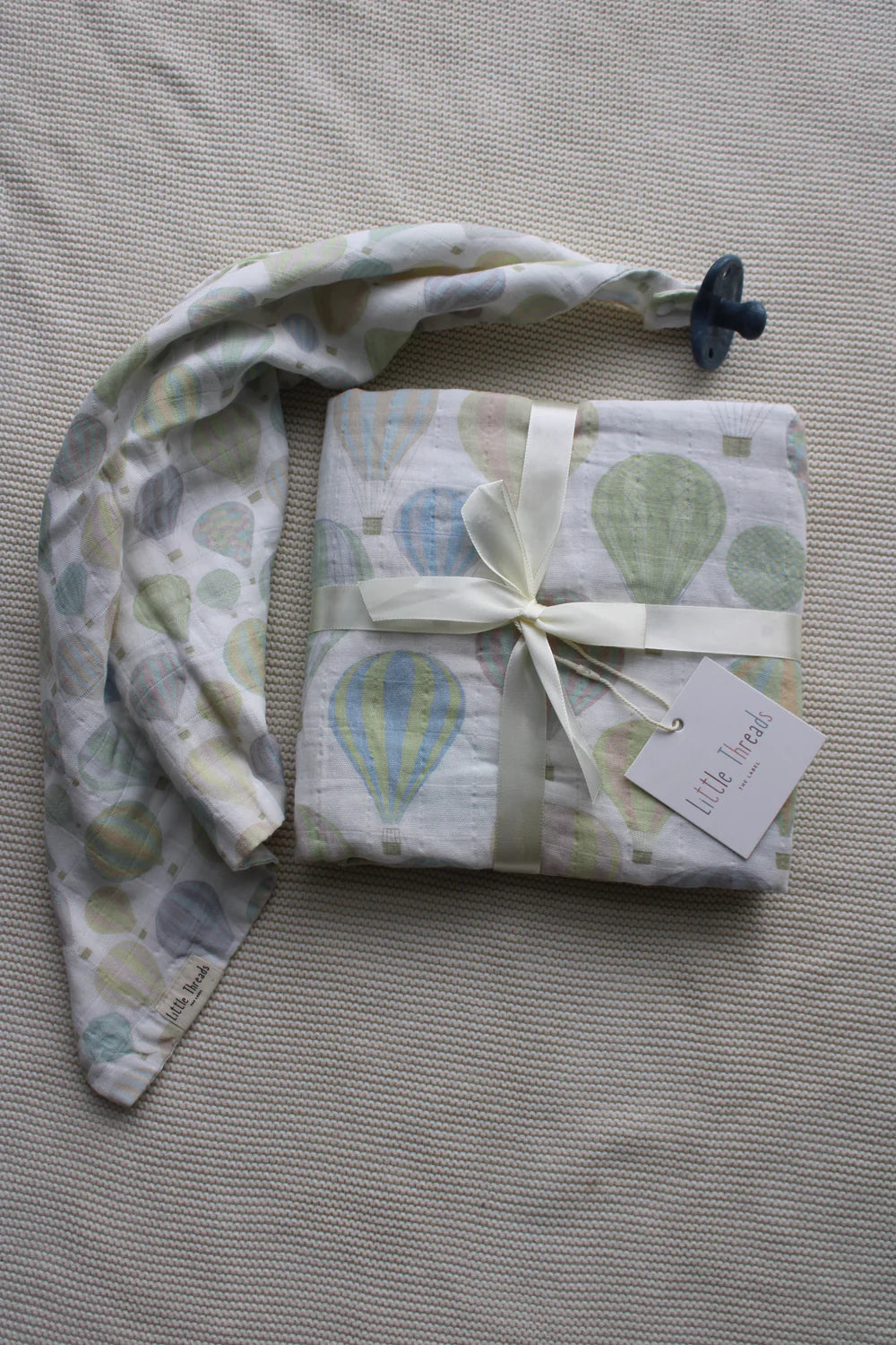 Bundle Pastel Air Balloon Muslin Blanket and Lovey