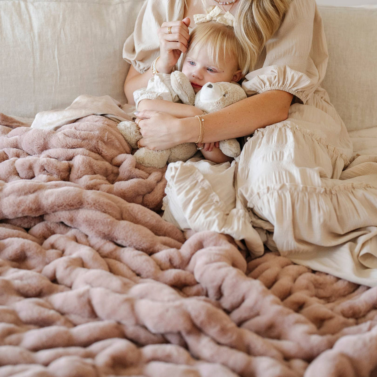 Saranoni Montana Coles Double Ruched Receiving Blanket