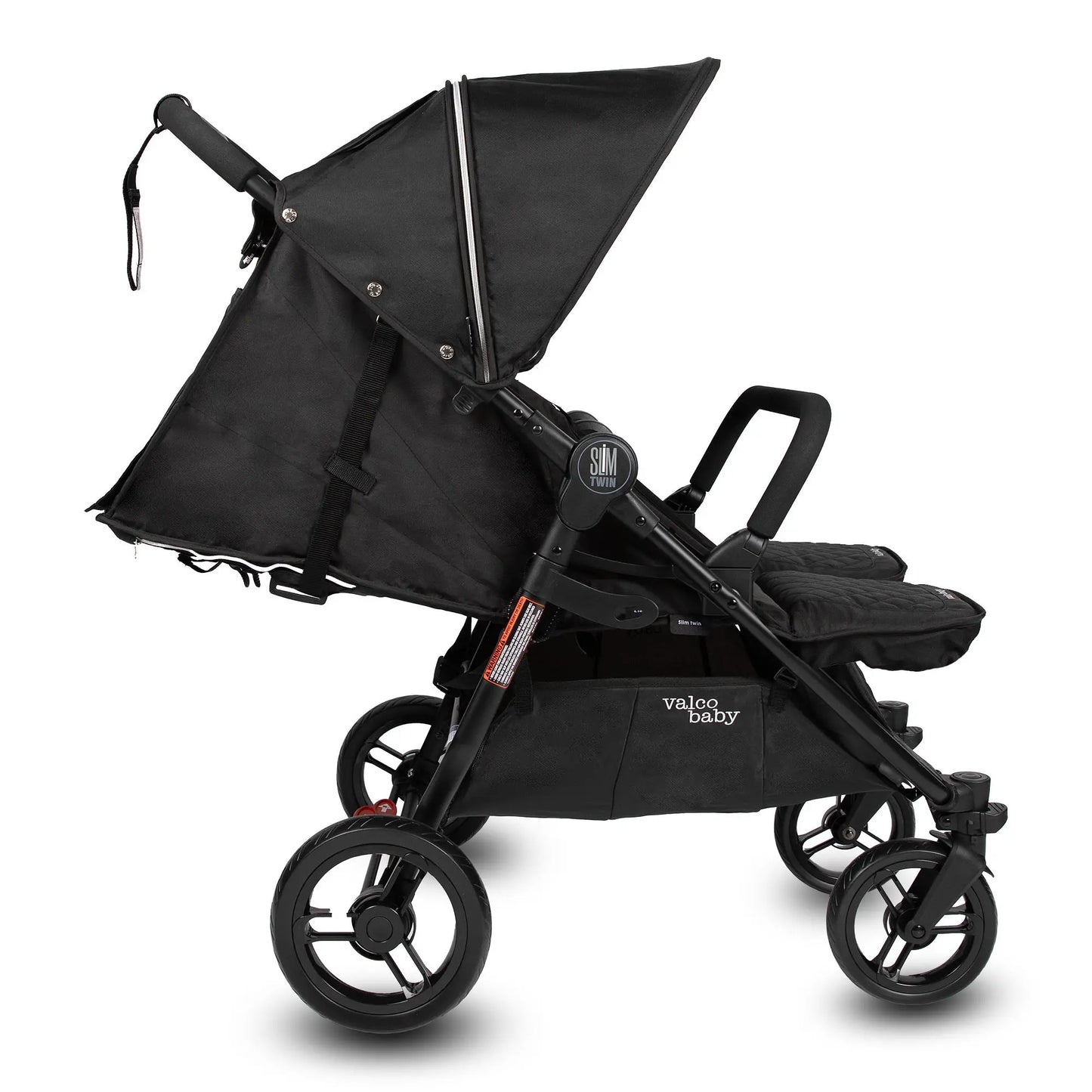 Valco Baby Slim Twin Double Stroller - Licorice Black