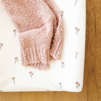 Minky Stretch Luxe Changing Cover - Floral