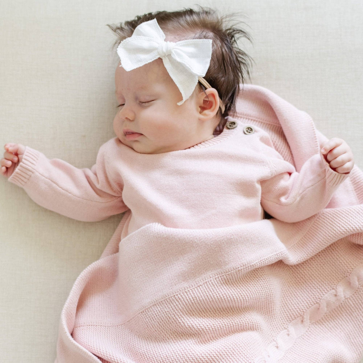 Heirloom Cotton Knit Sets - Pink